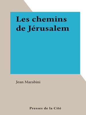 cover image of Les chemins de Jérusalem